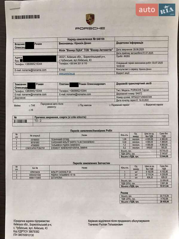 Седан Porsche Taycan 2022 в Києві