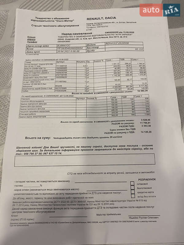 Внедорожник / Кроссовер Renault Duster 2021 в Днепре