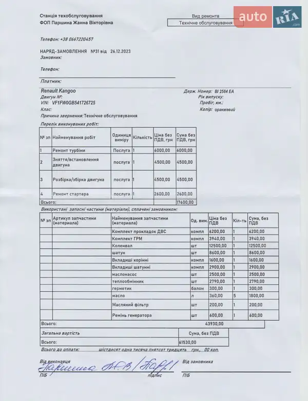 Мінівен Renault Kangoo 2009 в Лубнах документ