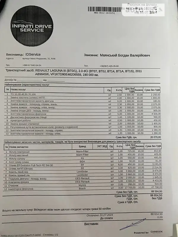 Универсал Renault Laguna 2011 в Святопетровское документ