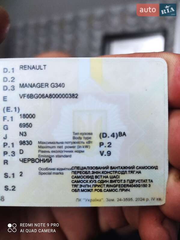 Самосвал Renault Manager 1996 в Гайсине