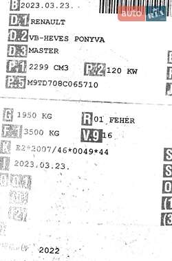Тентованый Renault Master 2022 в 