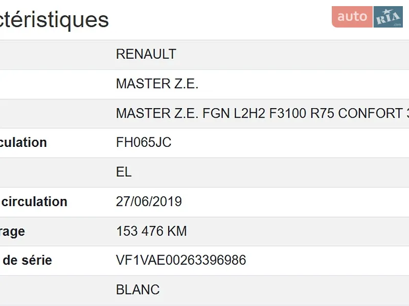 Грузовой фургон Renault Master 2019 в Виннице документ