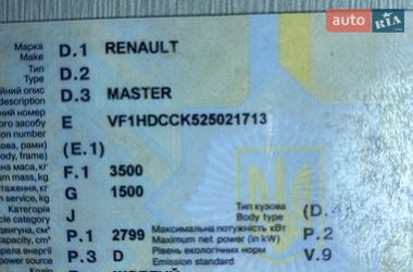 Евакуатор Renault Master 2001 в Миколаєві