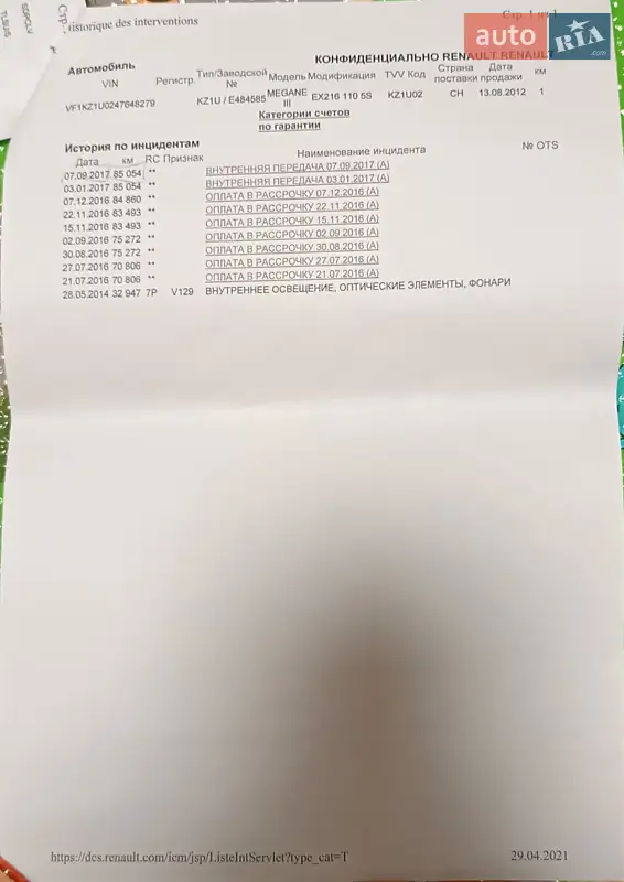 Універсал Renault Megane 2012 в Горохові документ