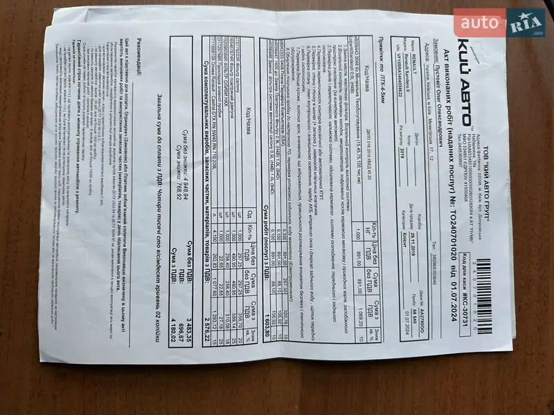 Хэтчбек Renault Sandero 2019 в Киеве документ 9 фото Хэтчбек Renault Sandero 2019 в Киеве документ
