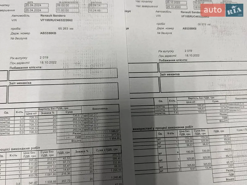 Хэтчбек Renault Sandero 2019 в Виннице документ