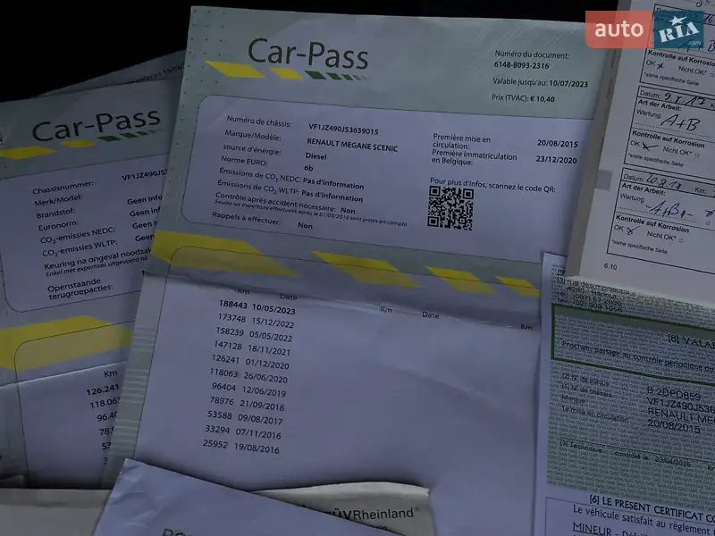 Минивэн Renault Scenic 2015 в Моршине документ