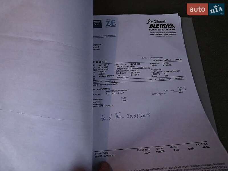 Минивэн Renault Scenic 2004 в Луцке