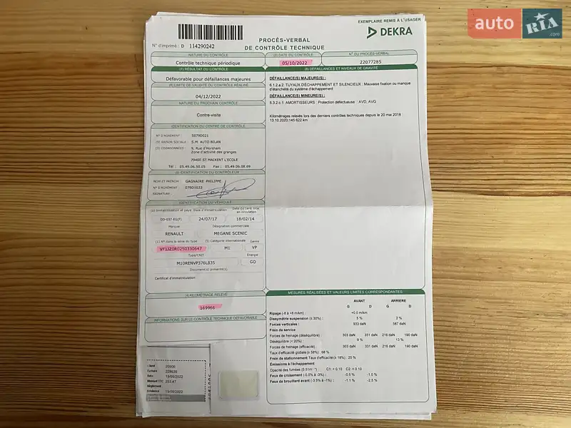 Минивэн Renault Scenic 2014 в Сумах документ