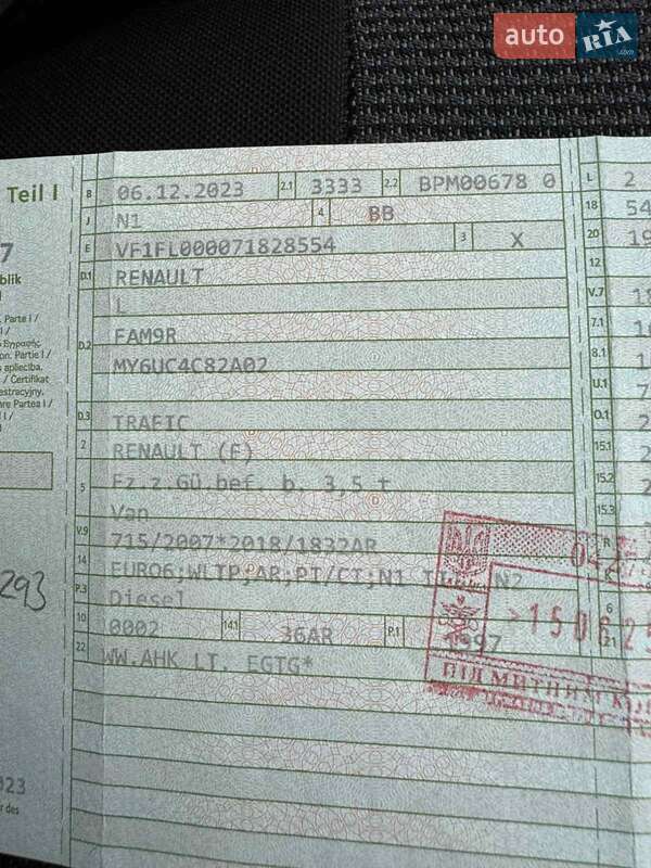 Грузовой фургон Renault Trafic 2023 в Казатине фото 65 Грузовой фургон Renault Trafic 2023 в Казатине