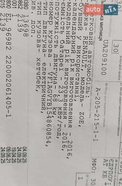 Хэтчбек Renault Zoe 2016 в 