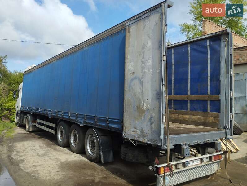 Тентованный борт (штора) - полуприцеп Samro S338SH 2001 в 