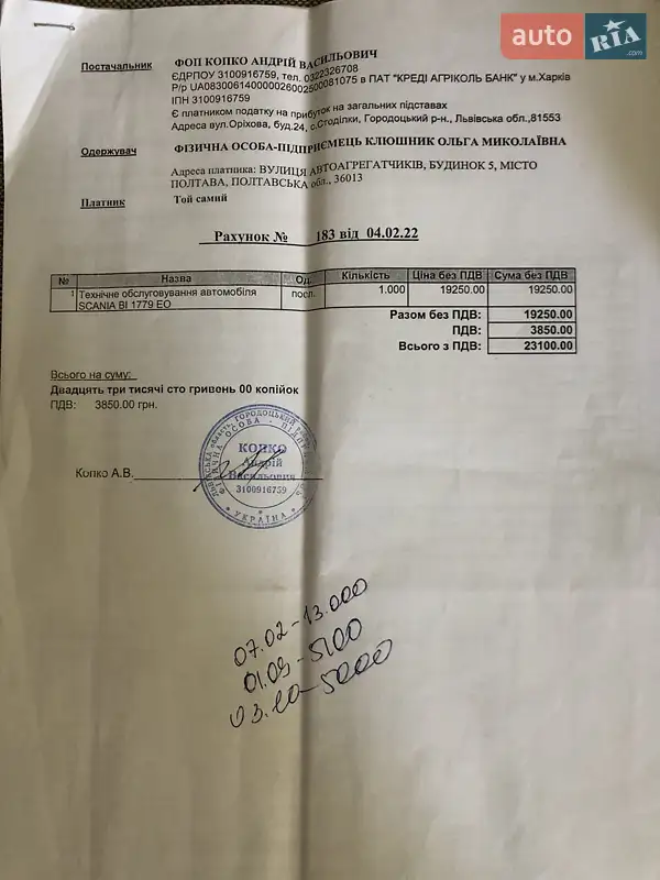Тягач Scania R 420 2007 в Полтаві документ