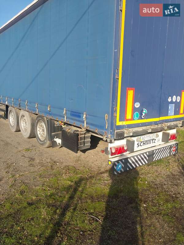 Тентованный борт (штора) - полуприцеп Schmitz S-01 2012 в Берегово