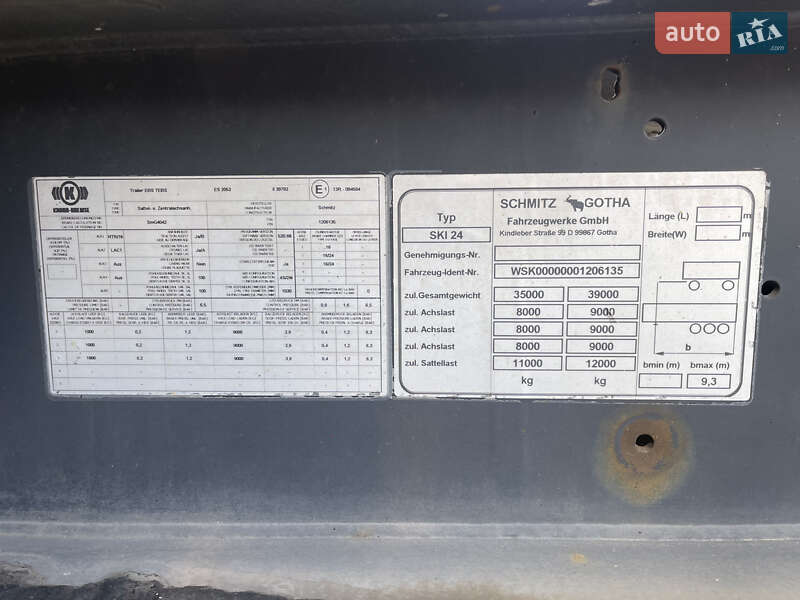 Самоскид напівпричіп Schmitz SKI 24 2005 в Вінниці