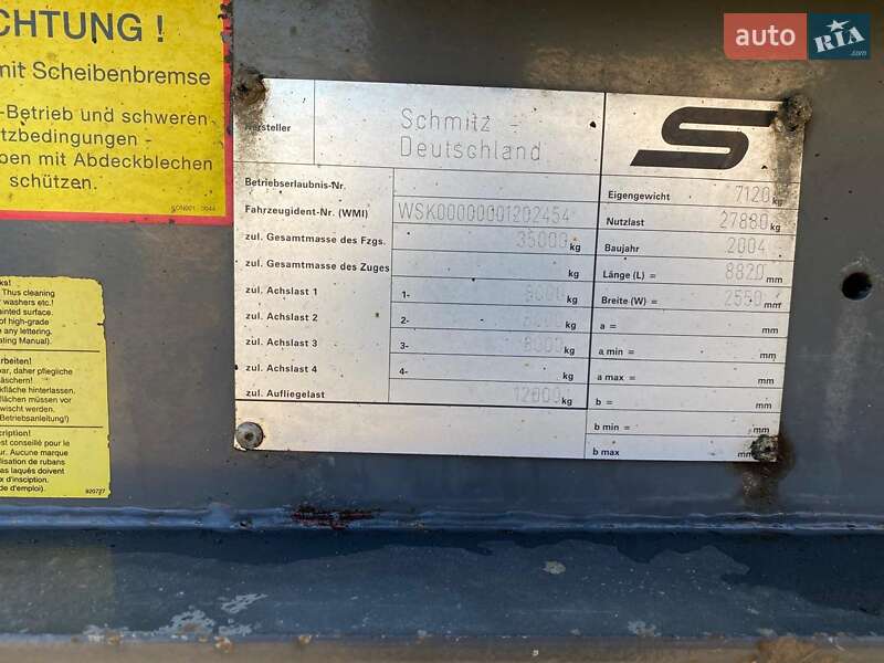Самосвал полуприцеп Schmitz SKI 24 2004 в Одессе