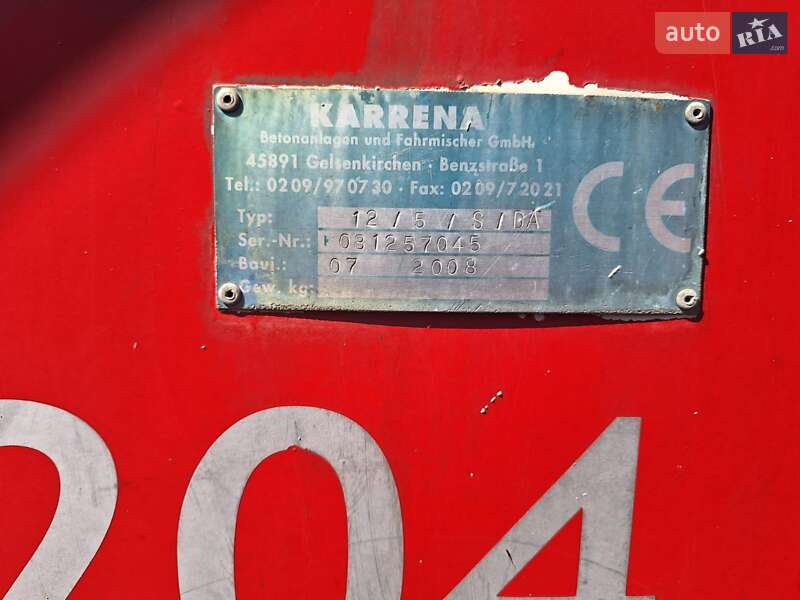 Бетономішалка (Міксер) напівпричіп Schmitz ZWF 18 2008 в Одесі