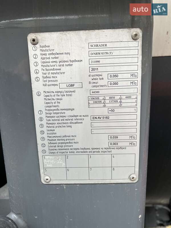 Цистерна Schroder Wiesmoor 2011 в Киеве