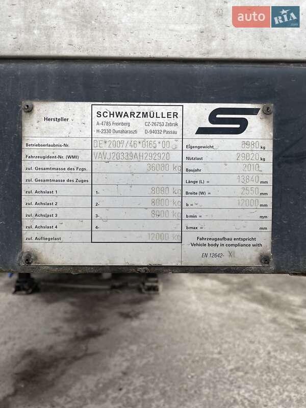 Тентований борт (штора) - напівпричіп Schwarzmuller SPA-3E 2010 в Шостці фото 3 Тентований борт (штора) - напівпричіп Schwarzmuller SPA-3E 2010 в Шостці