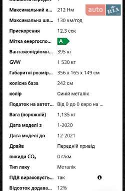 Хэтчбек SEAT Mii 2020 в 