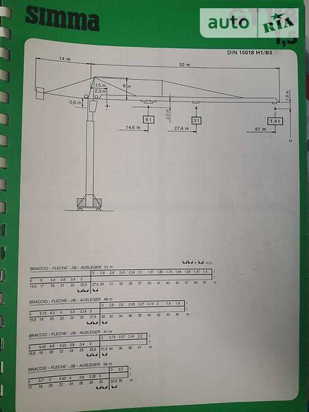 Башенный кран Simma GT 1992 в Одессе