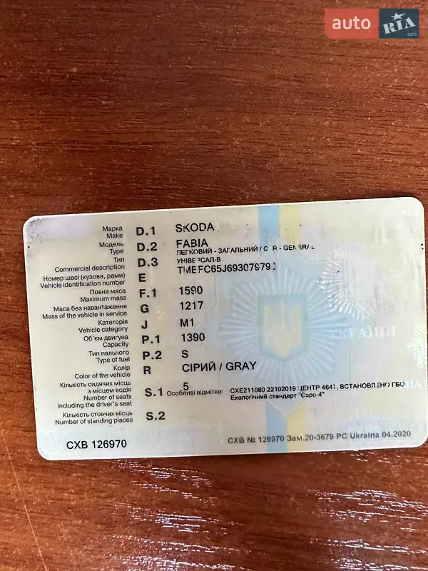 Хэтчбек Skoda Fabia 2008 в Львове документ