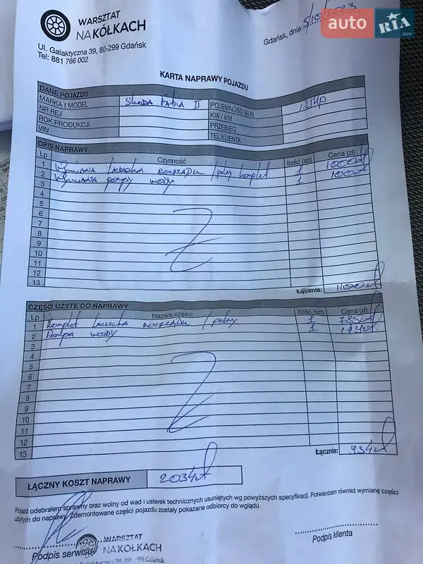 Хэтчбек Skoda Fabia 2008 в Львове документ