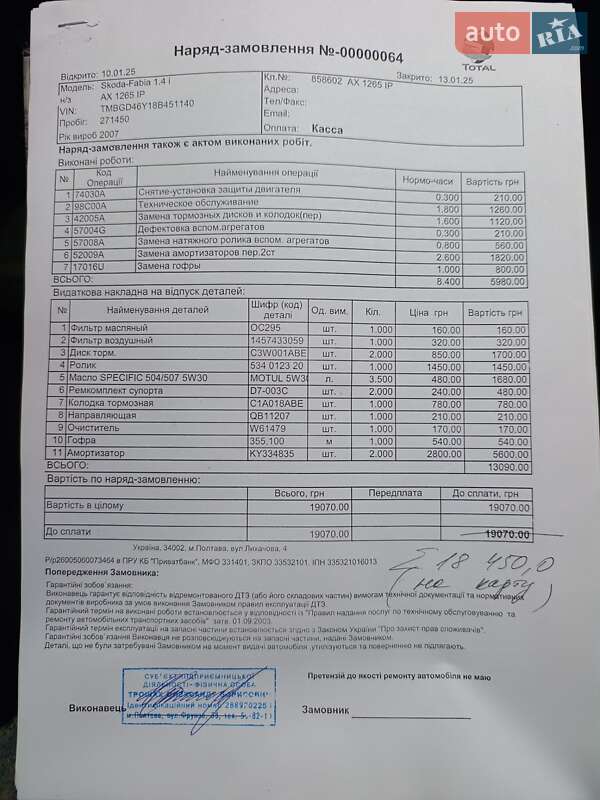 Універсал Skoda Fabia 2007 в Лозовій