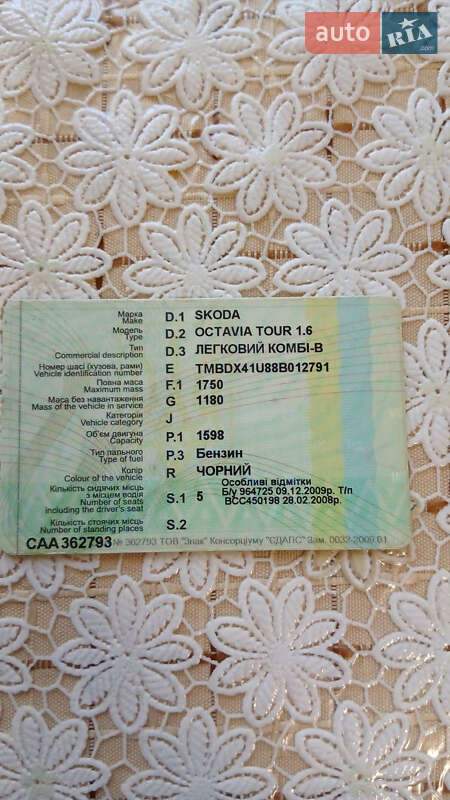 Лифтбек Skoda Octavia 2008 в Днепре