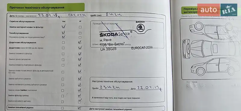 Лифтбек Skoda Octavia 2017 в Луцке документ