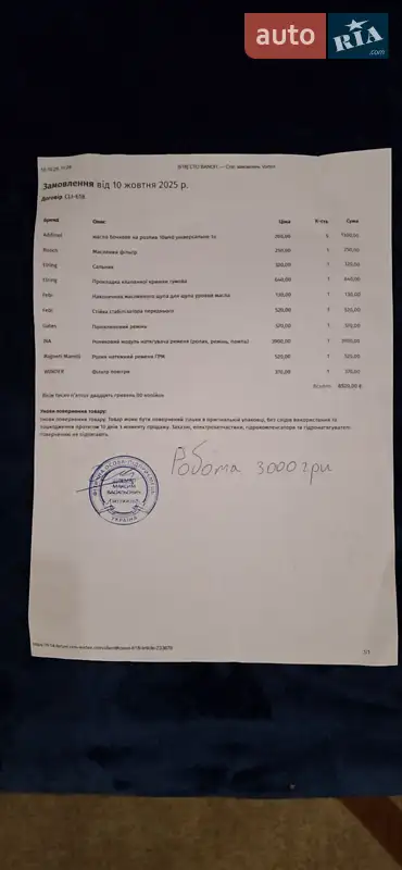 Универсал Skoda Octavia 2007 в Снятине документ 2 фото Универсал Skoda Octavia 2007 в Снятине документ