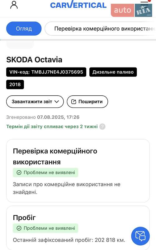 Универсал Skoda Octavia 2018 в Стрые