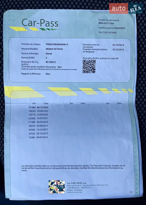 Универсал Skoda Octavia 2013 в Луцке документ 3 фото Универсал Skoda Octavia 2013 в Луцке документ