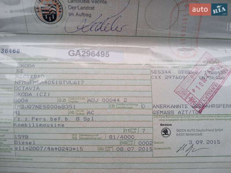 Универсал Skoda Octavia 2016 в Нововолынске