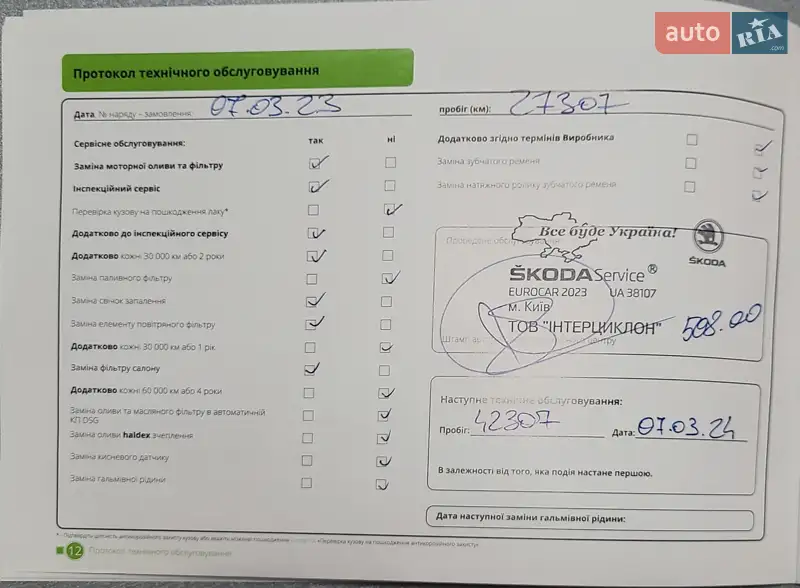 Ліфтбек Skoda Octavia 2021 в Києві документ