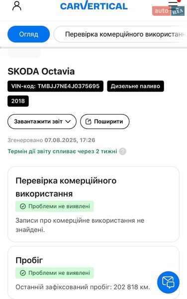 Универсал Skoda Octavia 2018 в Стрые