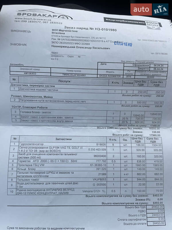 Микровэн Skoda Roomster 2015 в Броварах фото 23 Микровэн Skoda Roomster 2015 в Броварах