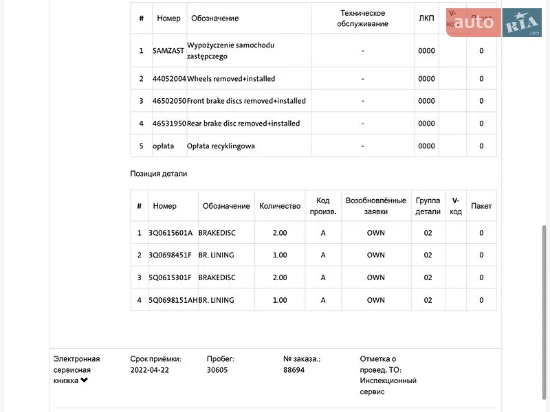Лифтбек Skoda Superb 2021 в Трускавце документ