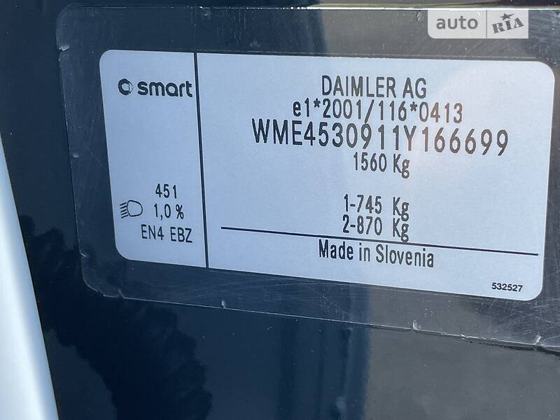 Хетчбек Smart Forfour 2018 в Вінниці