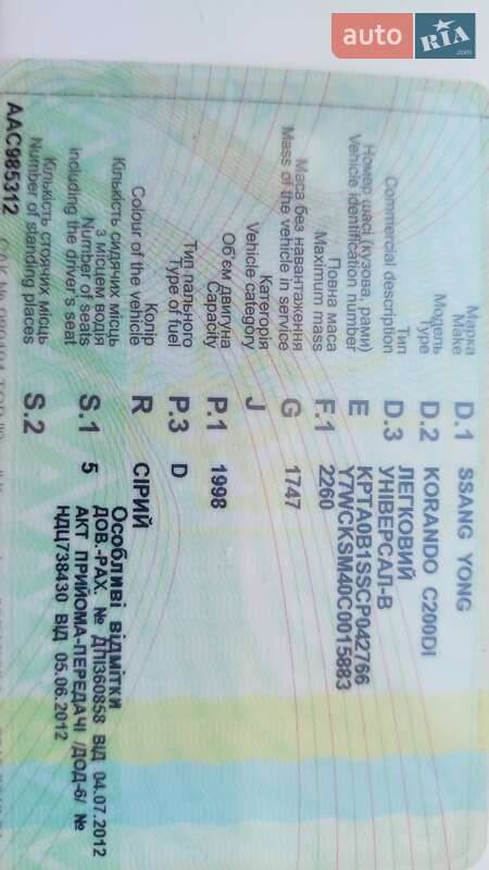 Внедорожник / Кроссовер SsangYong Korando 2012 в Святопетровское