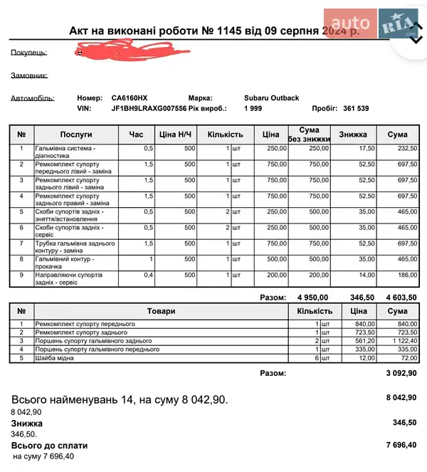 Универсал Subaru Outback 1999 в Киеве документ 3 фото Универсал Subaru Outback 1999 в Киеве документ