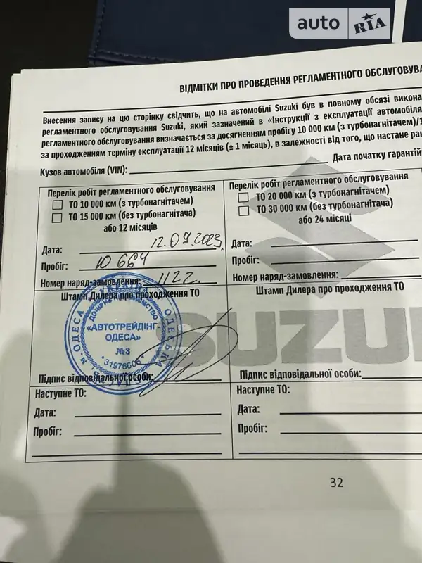 Позашляховик / Кросовер Suzuki Vitara 2022 в Южному документ