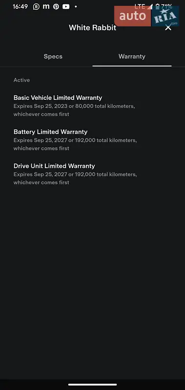 Седан Tesla Model 3 2019 в Києві документ
