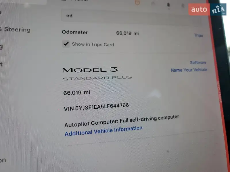 Седан Tesla Model 3 2020 в Львове документ
