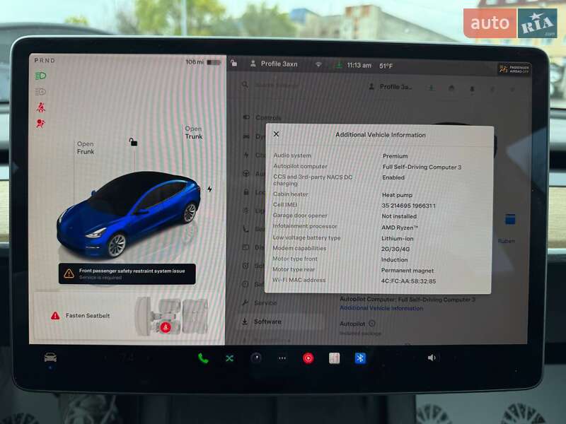 Седан Tesla Model 3 2022 в Луцке
