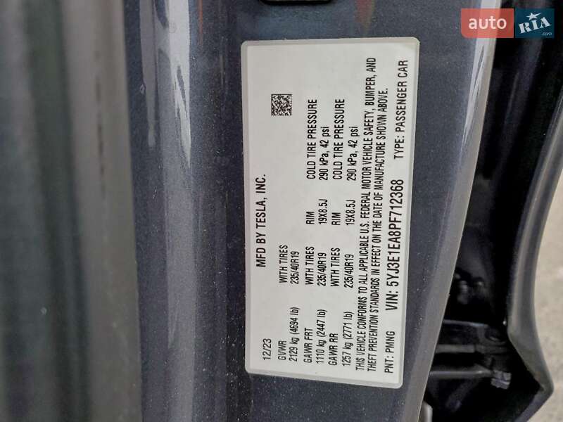 Седан Tesla Model 3 2023 в Виннице фото 13 Седан Tesla Model 3 2023 в Виннице