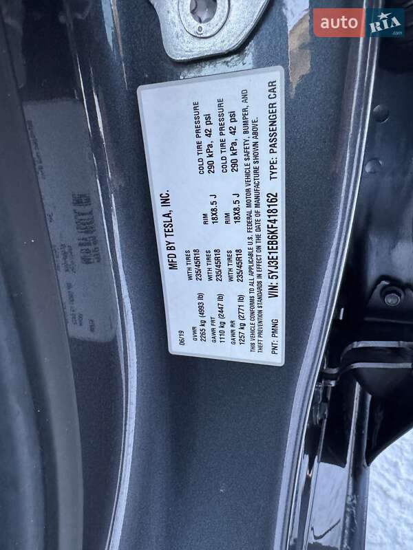 Седан Tesla Model 3 2019 в Киеве фото 14 Седан Tesla Model 3 2019 в Киеве
