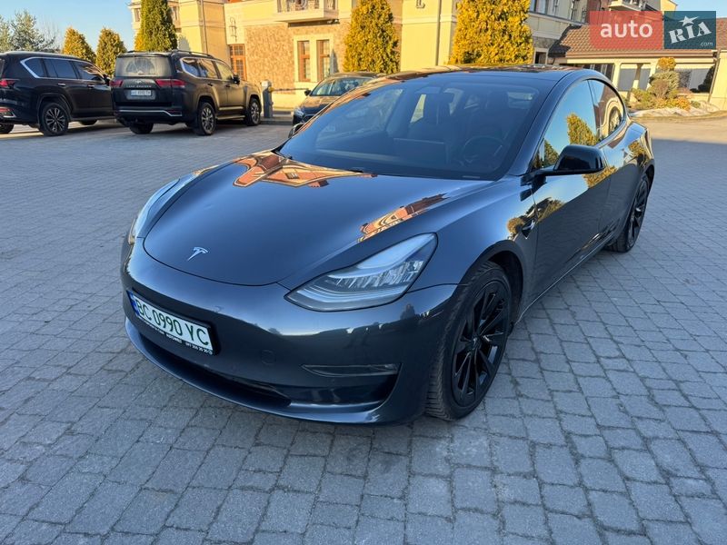 2020 Tesla Model 3, VIN 5YJ3E1EB3MF855605:plate — фото 1 (autoria)