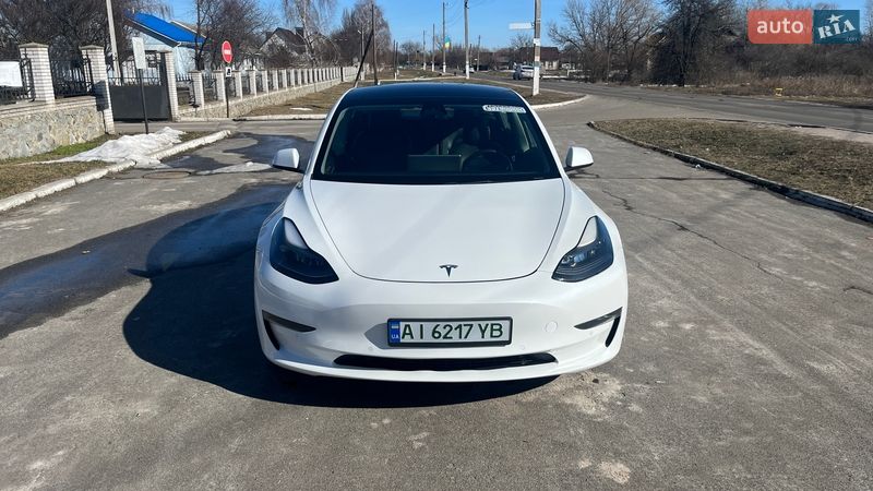 2021 Tesla Model-3, VIN 5YJ3E1EA0NF144342:plate — фото 1 (autoria)